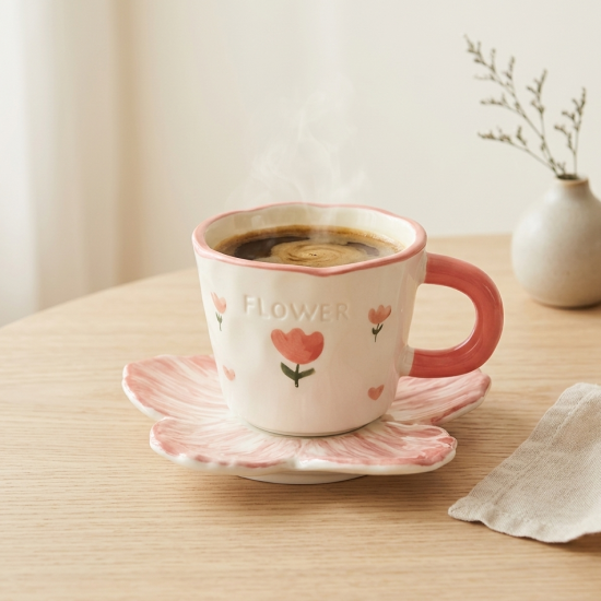 Porcelain Mug & Saucer